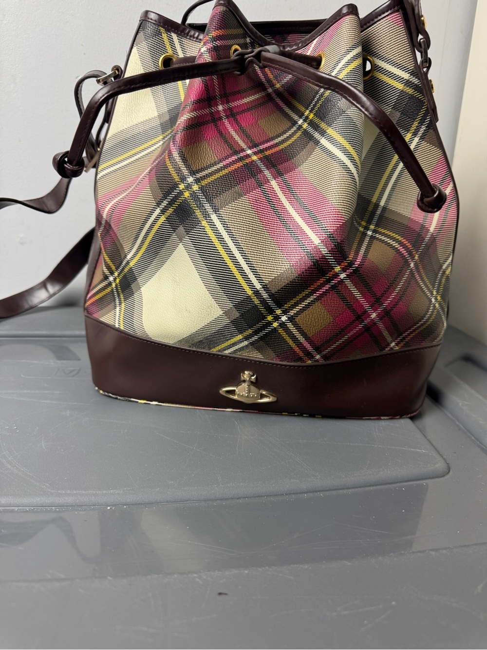 Vivienne Westwood Tartan Bucket Bag - Picture 2 of 7
